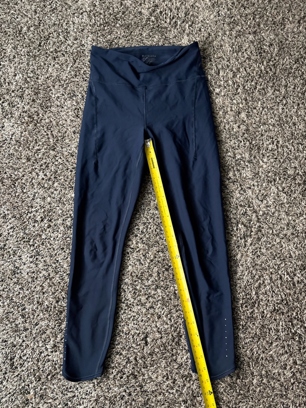 Athleta Navy PaceSetter 7/8 Tight Leggings